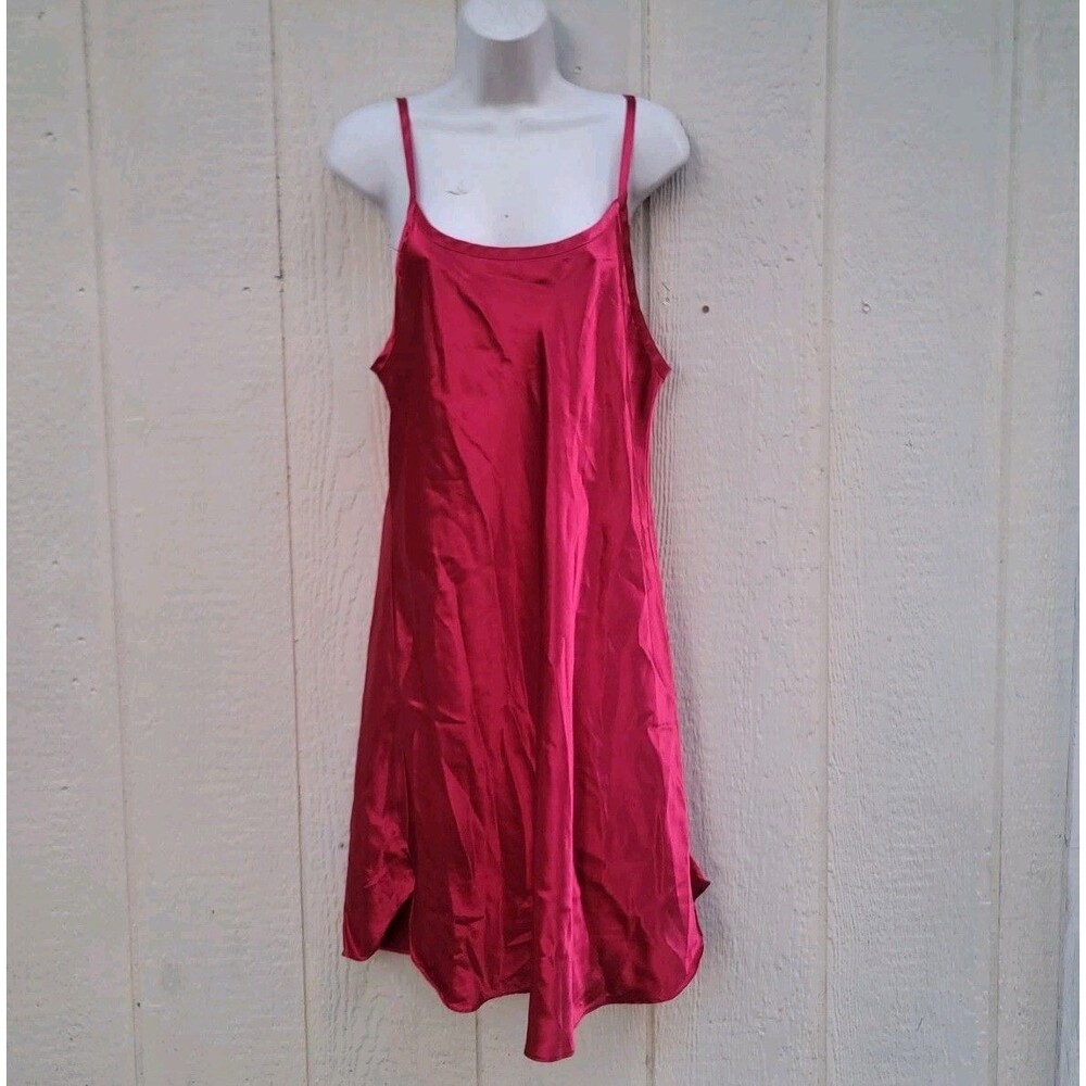 Wmns Red Slip Dress Sz XL Lingerie Vamp Goth Whimsigoth Grunge Dark Romantic